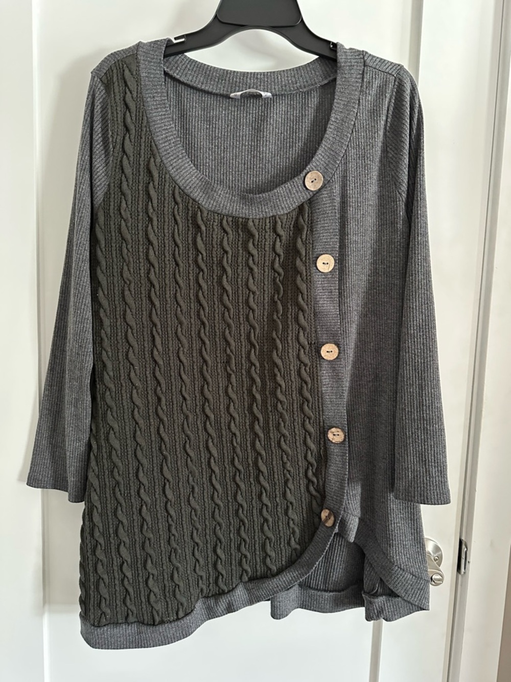 Rosegal Gray Ribbed Knit Top